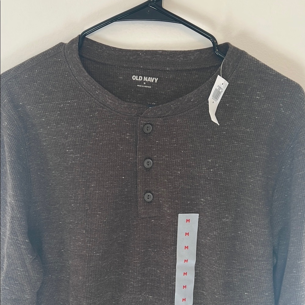 Old Navy Men's Brown Henley Shirt